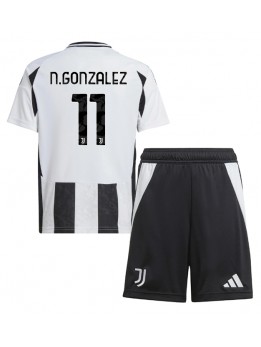 Juventus Nicolas Gonzalez #11 Replika Hemmakläder Barn 2024-25 Kortärmad (+ byxor)